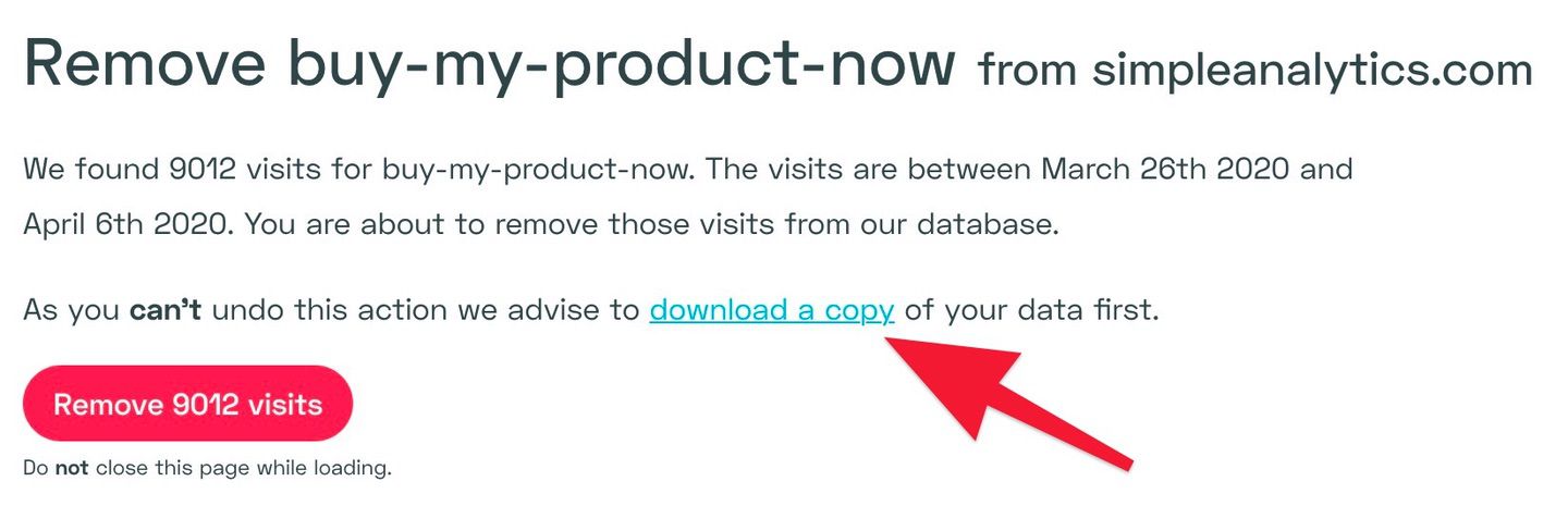 Download a copy of your data first